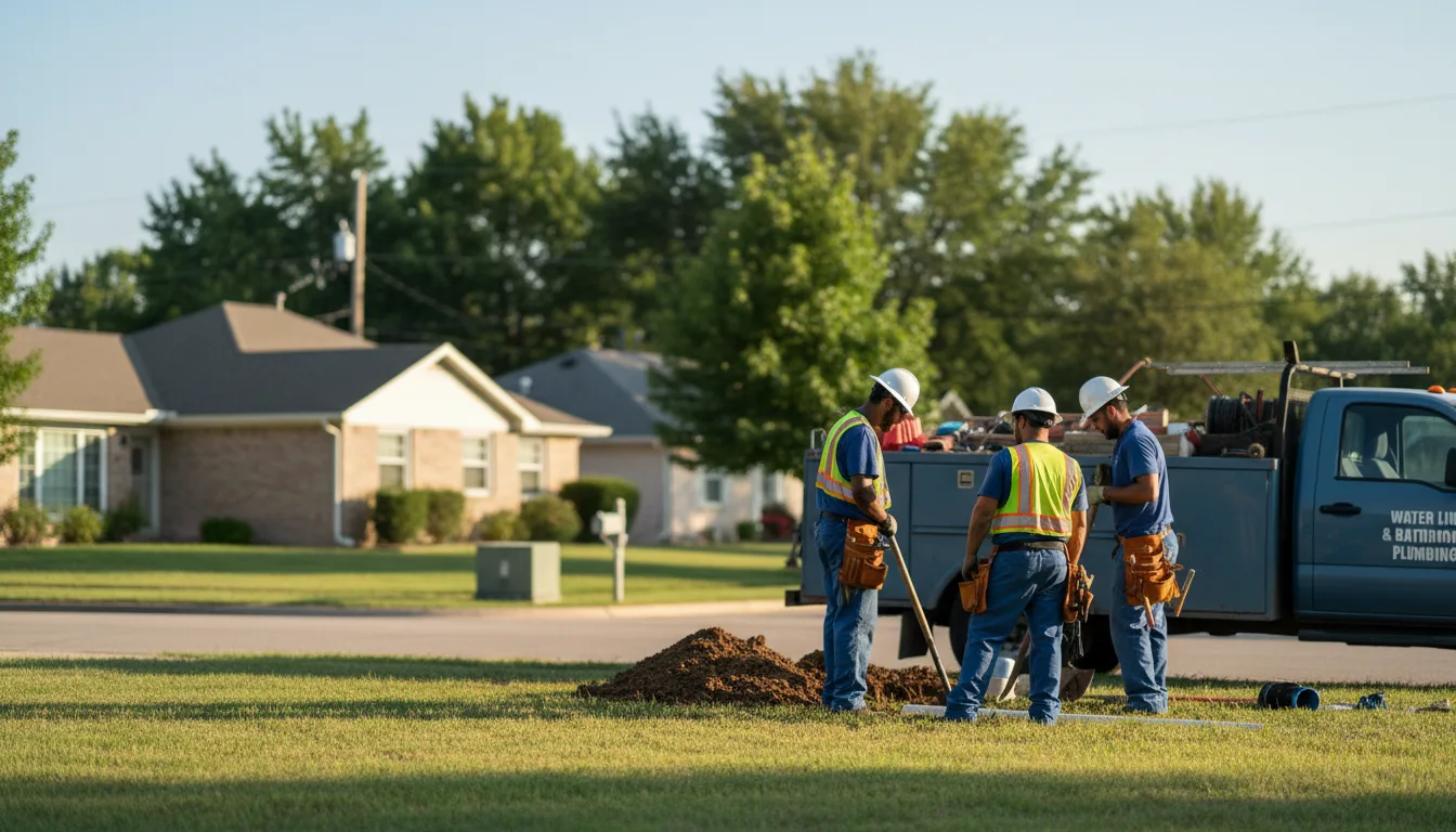 Residential water line and bathroom plumbing service in Grand View, WI